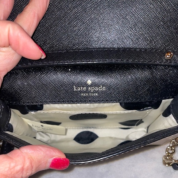 Kate Spade New York Cedar Street Saffiano Genuine Leather Black/Cream Crossbody - Picture 14 of 14